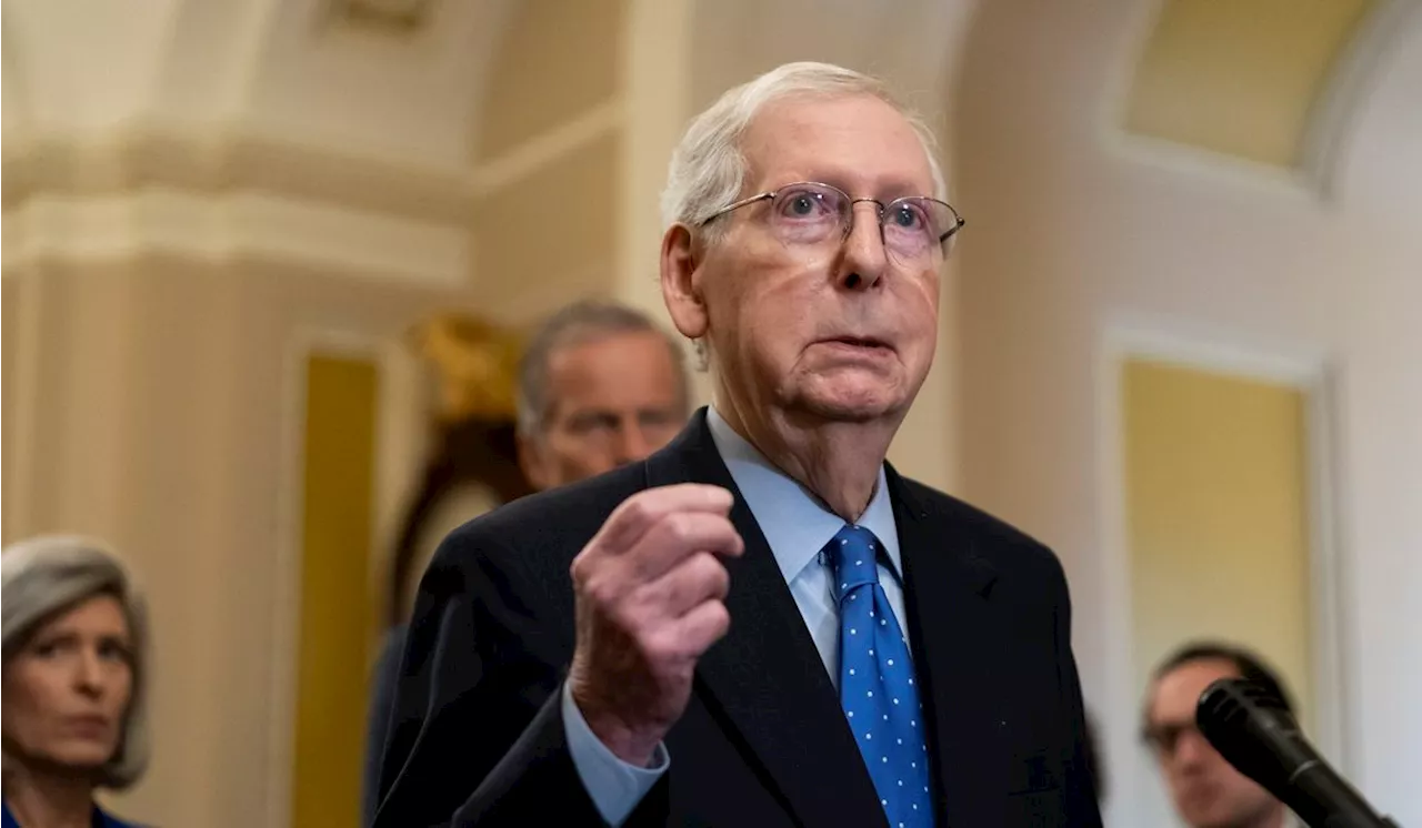 Senate Minority Leader Mitch McConnell says aid for Israel, Ukraine must be tied together