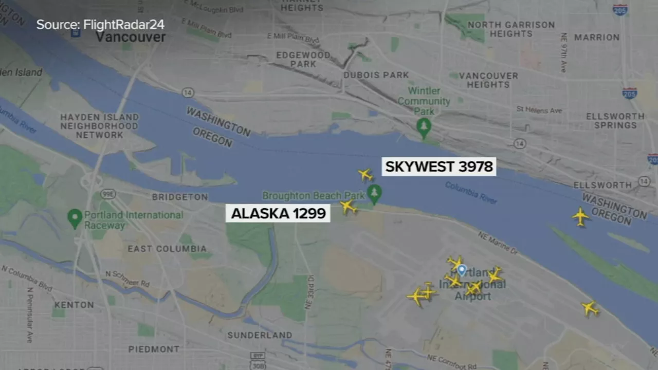 FAA investigating possible close call between 2 airliners at Portland airport