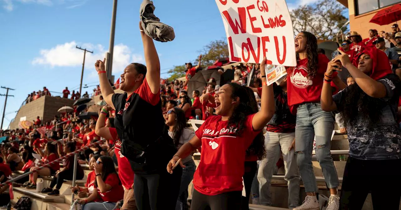 High school football provides a homecoming and hope in wildfire-ravaged Lahaina