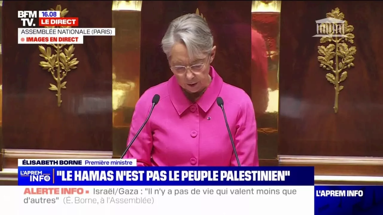 Élisabeth Borne: 'Israël ne doit pas tomber dans le piège du Hamas'