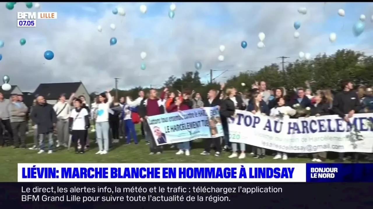 'Plus jamais de harcèlement': une marche blanche en hommage à Lindsay à Liévin