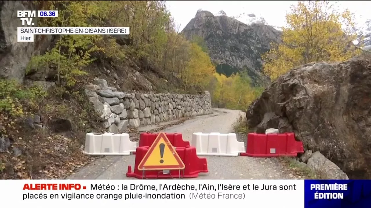 Tempête Aline: en Isère, le village de Saint-Christophe-en-Oisans coupé du monde