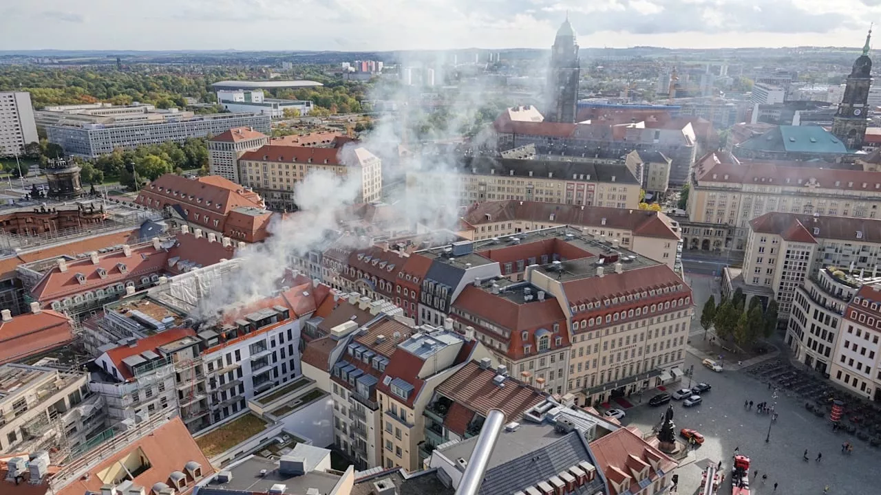 Dresden: Großbrand neben der Frauenkirche