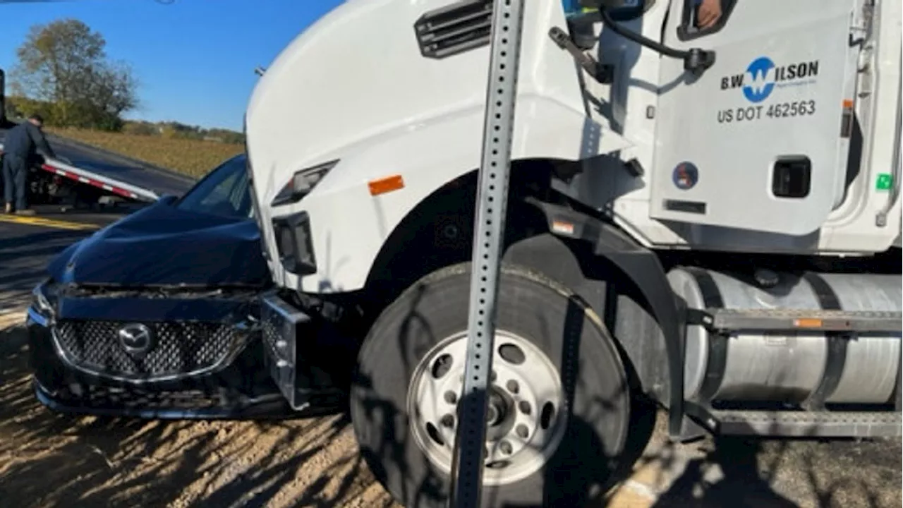 Mack Truck fails to yield, striking Mazda in Lancaster County