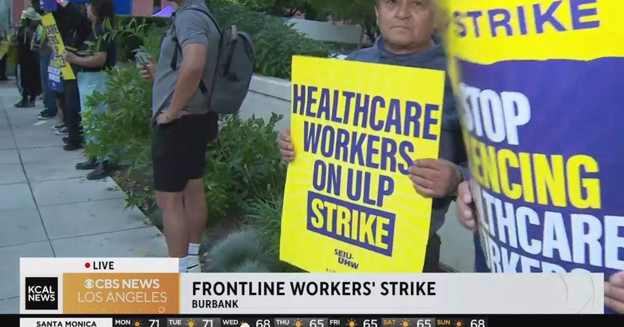 Healthcare workers join the picket lines Monday morning