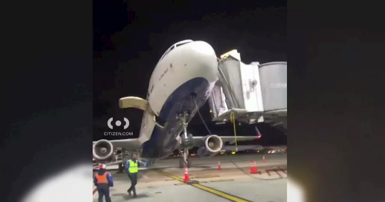 JetBlue plane tips backward due to 'shift in weight' as passengers get off at JFK Airport