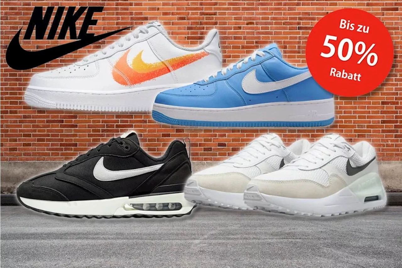 Nike Air Max und Nike Air Force 1 Sneaker bis zu 50% reduziert: Jetzt auf viele kultige Modelle im Sale