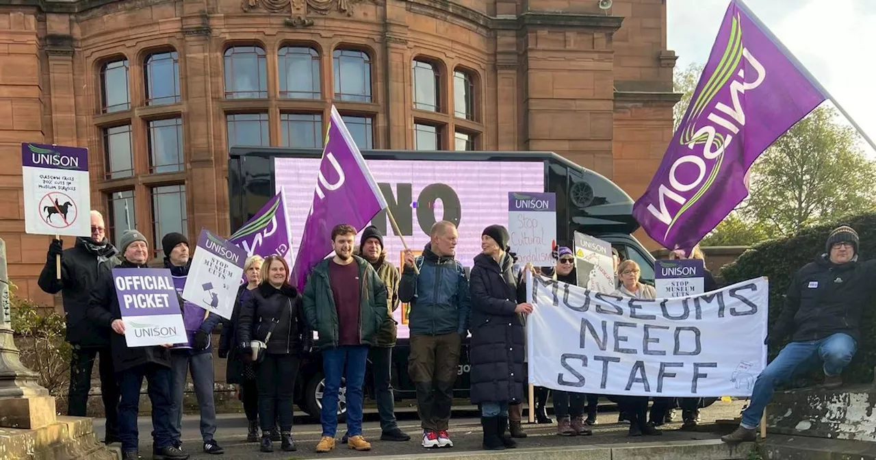 Glasgow museum workers to continue strike with picket lines at two venues