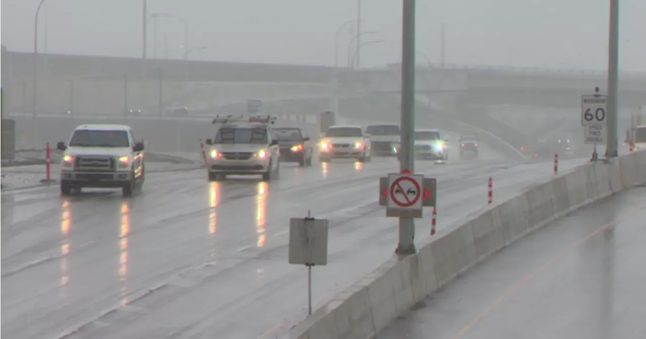 Snow slows Calgary-area drivers, demand spikes at local tire shops