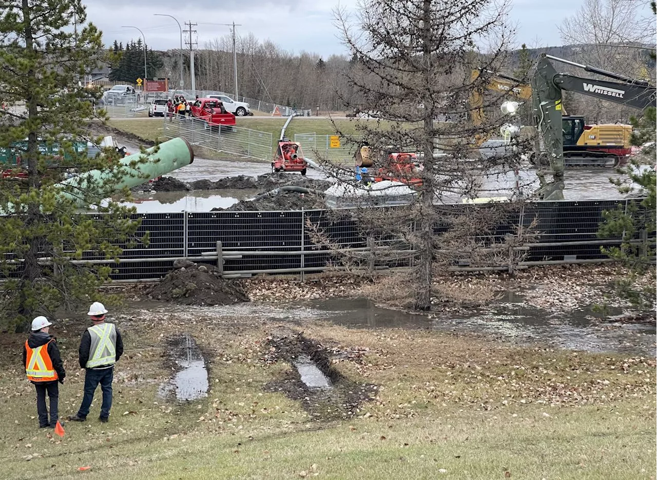 Alberta town focused on stopping sewage leak into river that supplies Calgary’s water