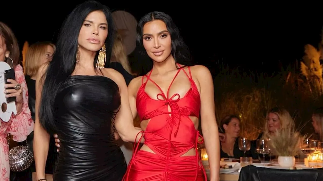 Jeff Bezos’ fiancée Lauren Sánchez stuns in figure-hugging leather dress at Kim Kardashian’s 43rd birthday party