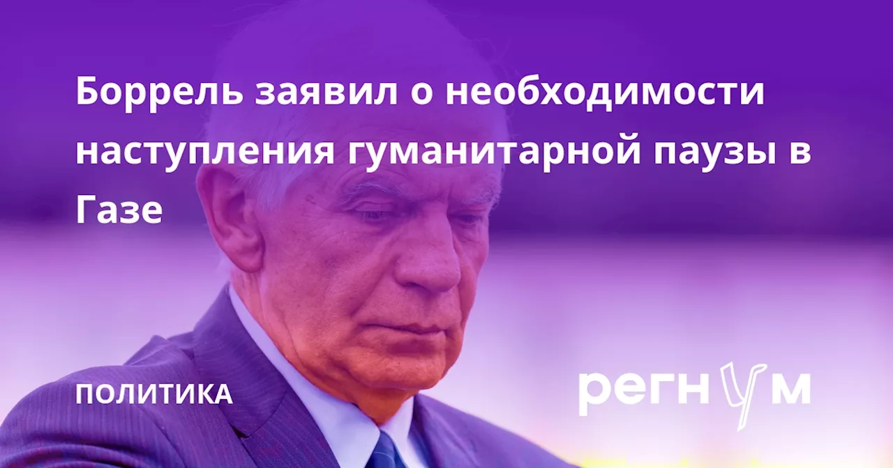 Боррель заявил о необходимости наступления гуманитарной паузы в Газе