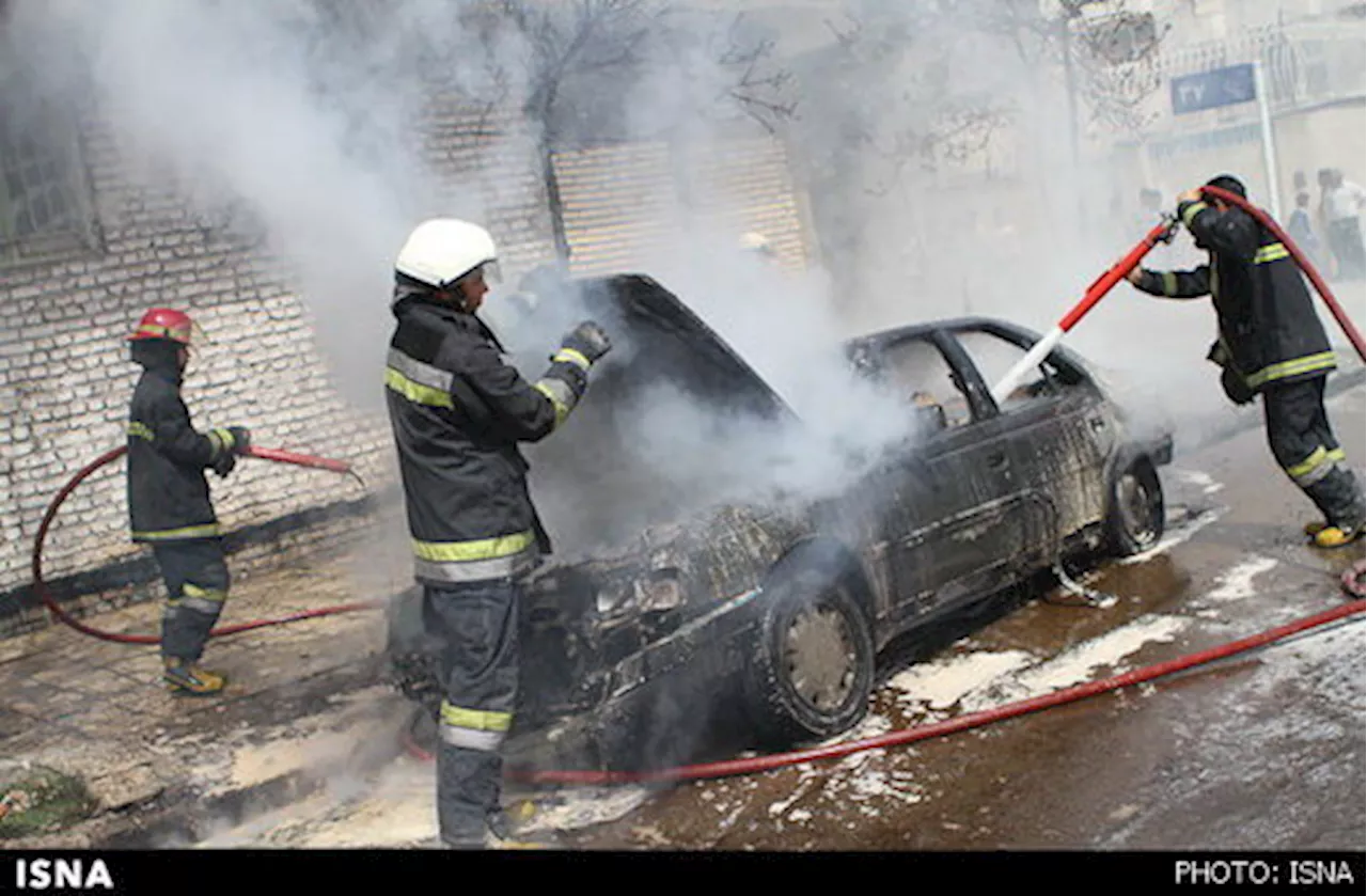 یک تصادف و ۳ حریق خودرو در همدان ۲ مصدوم بر جای گذاشت