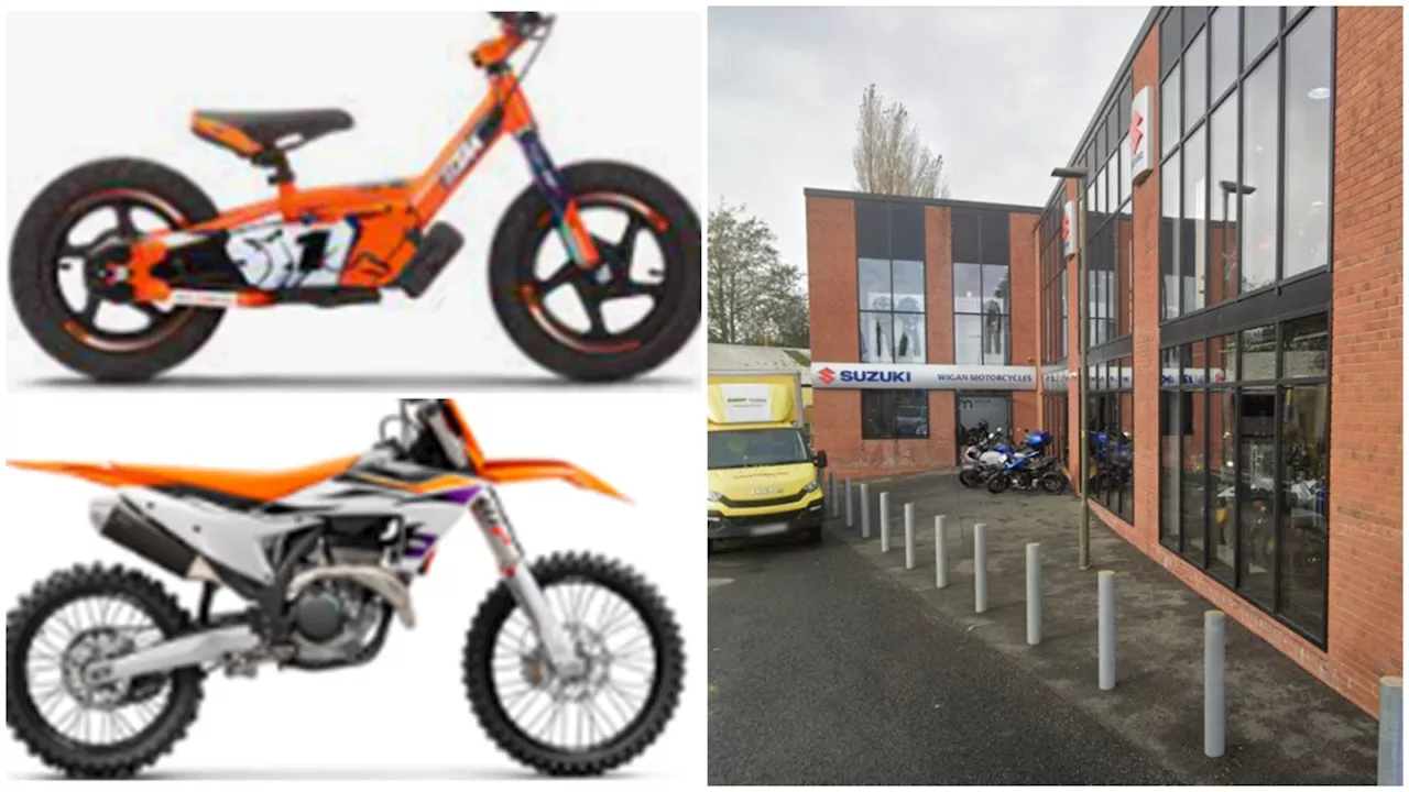 Masked offenders raid Wigan motorbike showroom before making off with £120,000 worth of bikes