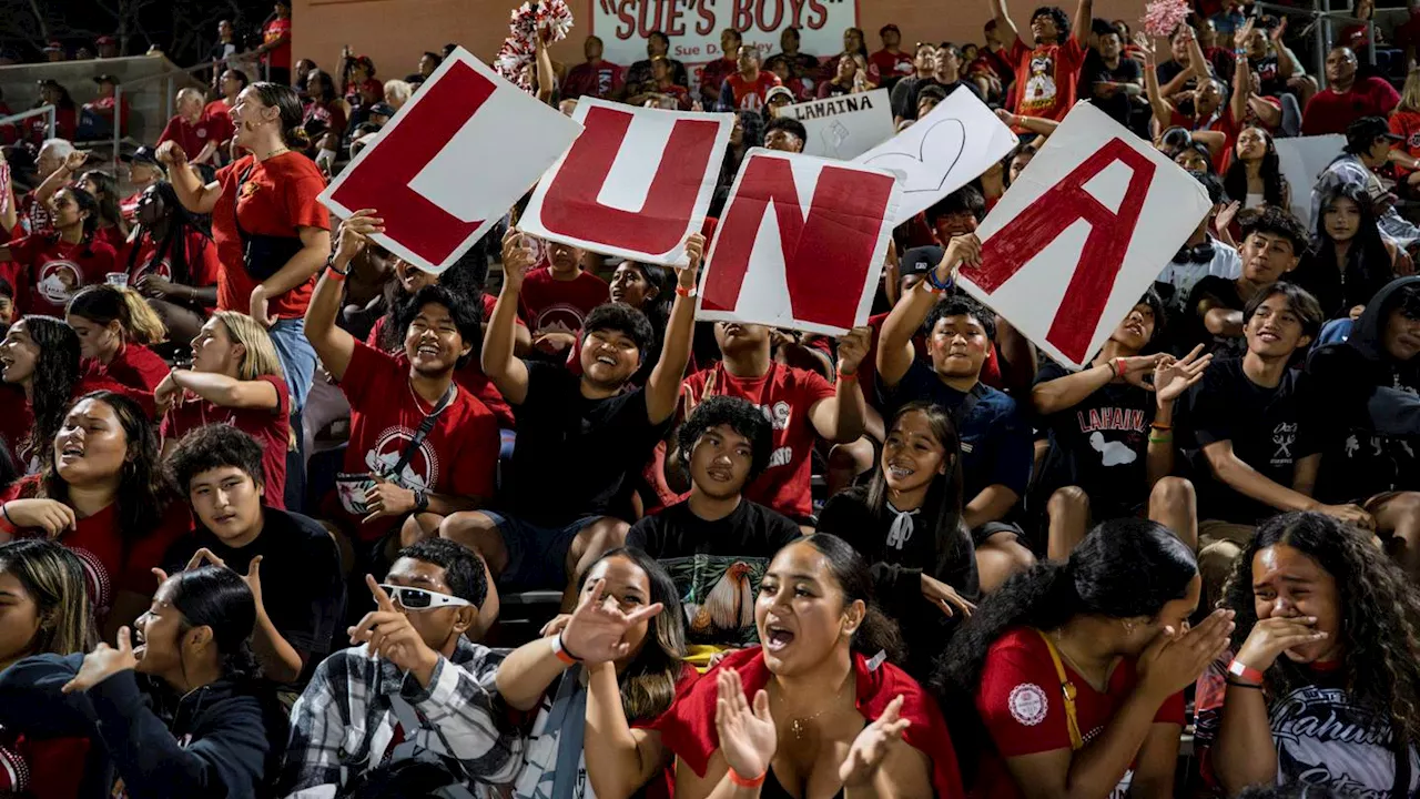 Football provides a homecoming and hope in Lahaina, where thousands of homes are gone after wildfire