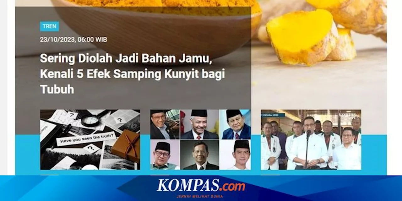 [POPULER TREN] Efek Samping Kunyit bagi Tubuh | Program Magang BNI 21-27 Oktober 2023