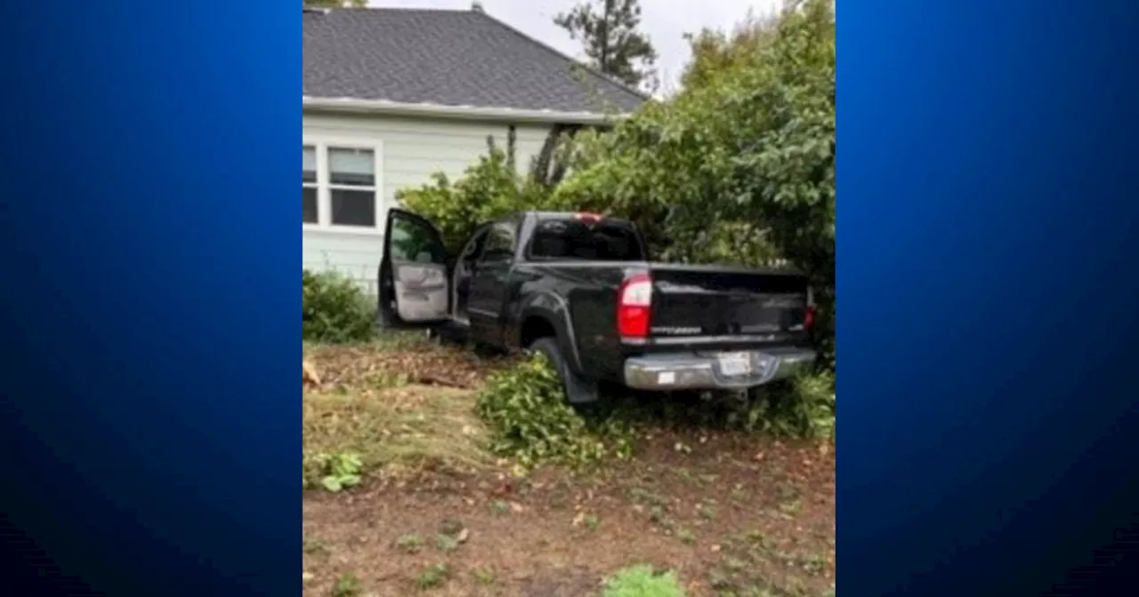 Driver arrested for suspected DUI after crashing pickup into Santa Rosa home