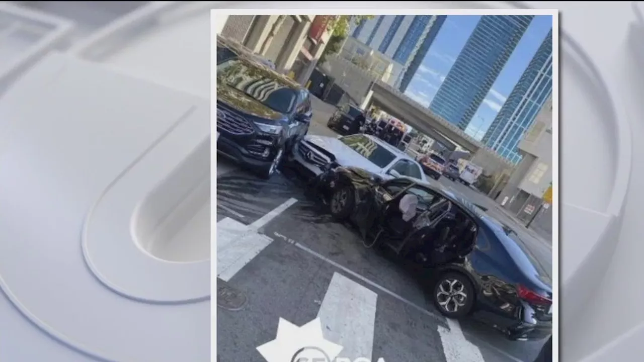 13-year-old girl crashes into 2 cars in San Francisco