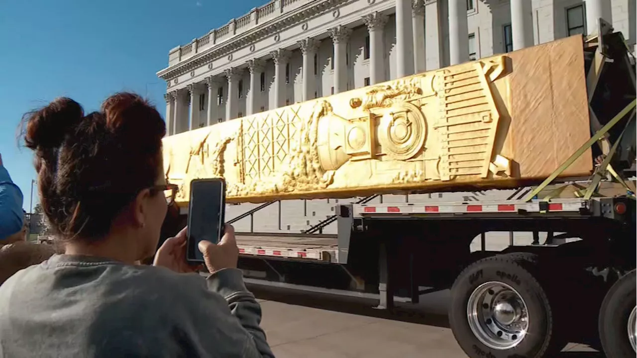 Golden Spike Monument arrives in Utah to honor transcontinental railroad workers