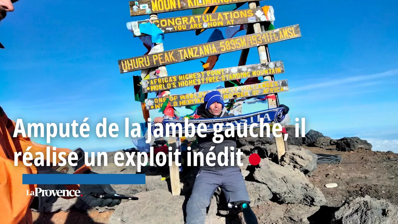 Frédéric Portier à réalisé un exploit : gravir le Kilimanjaro en étant amputé de la jambe gauche