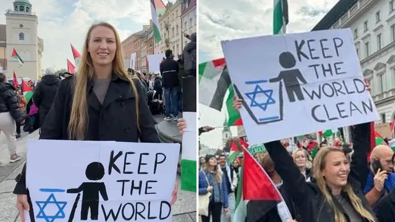 Poland’s president slams student Marie Andersen’s vile anti-Semitic sign after global fury