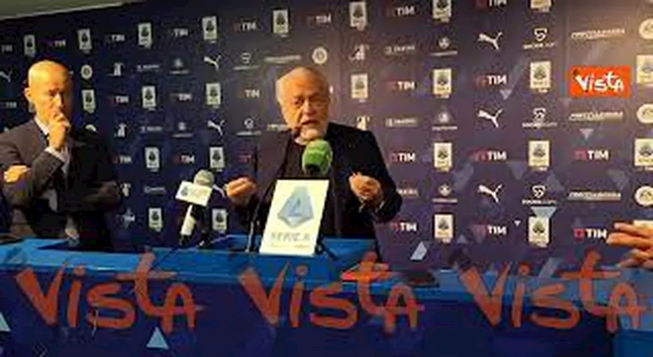 Diritti TV Serie A, De Laurentiis: Accordo una stupidaggine, riprese DAZN/Sky fanno ridere