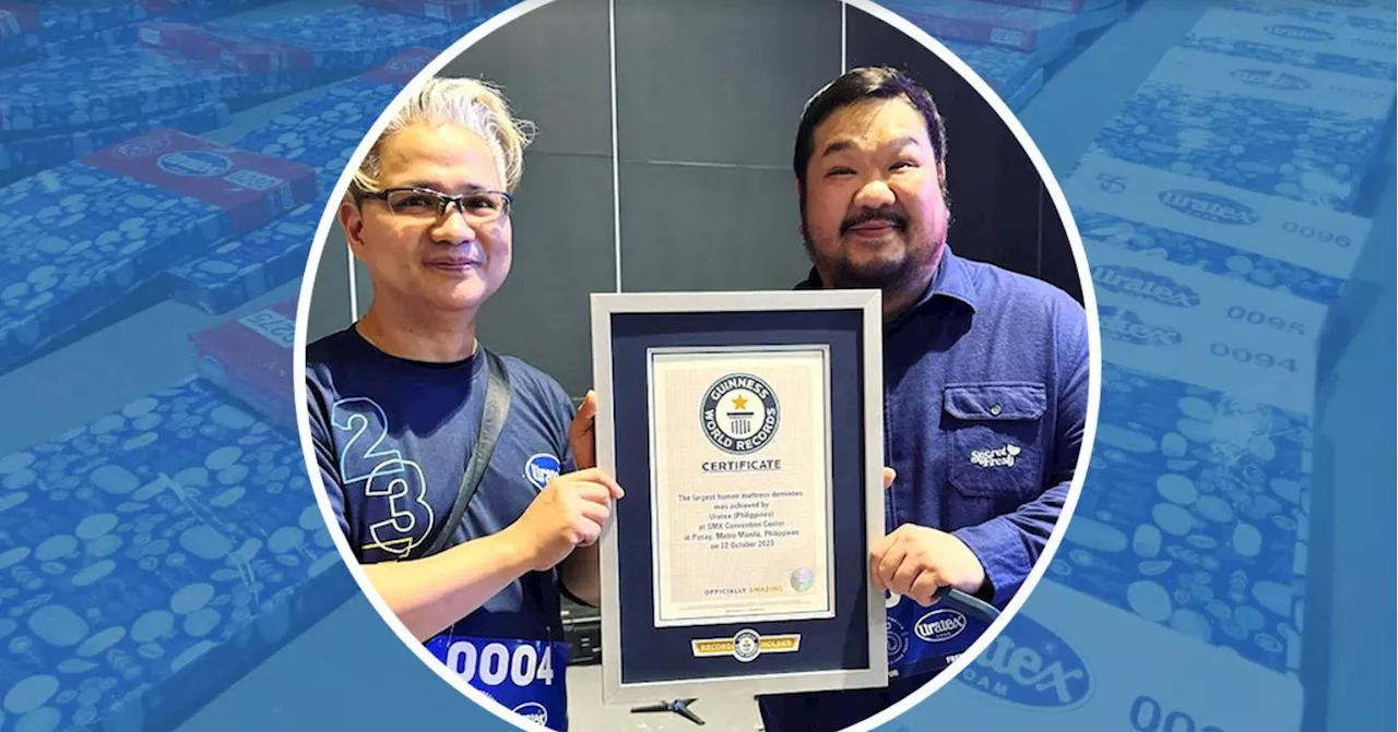 PH Pride: Uratex now a record holder for 'Largest Human Mattress Domino'