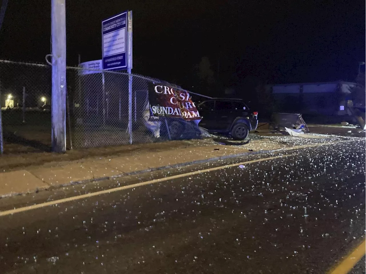 Police: Woman crashes into bus stop enclosure, hits man in Rochester, NH