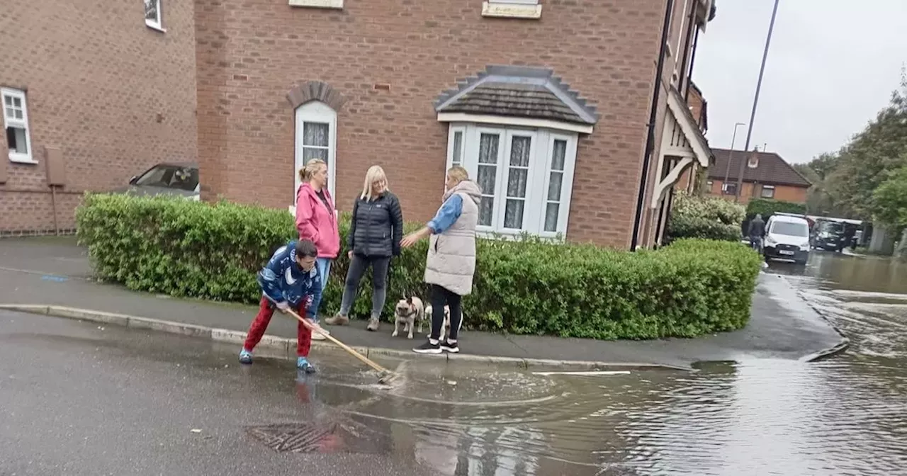 Selfless 11-year-old boy sweeps up floodwater for three hours