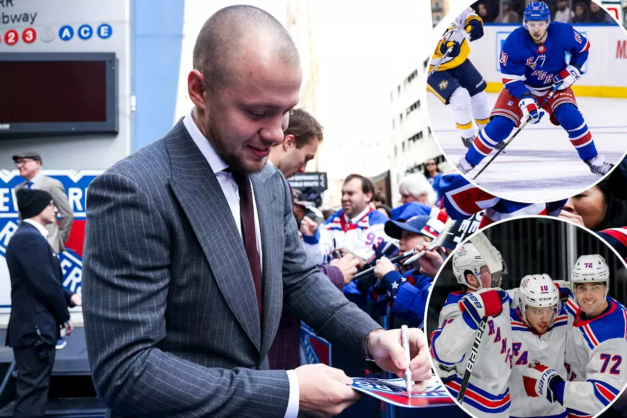 Artemi Panarin’s shaved head giving his fast Rangers start a fresh look