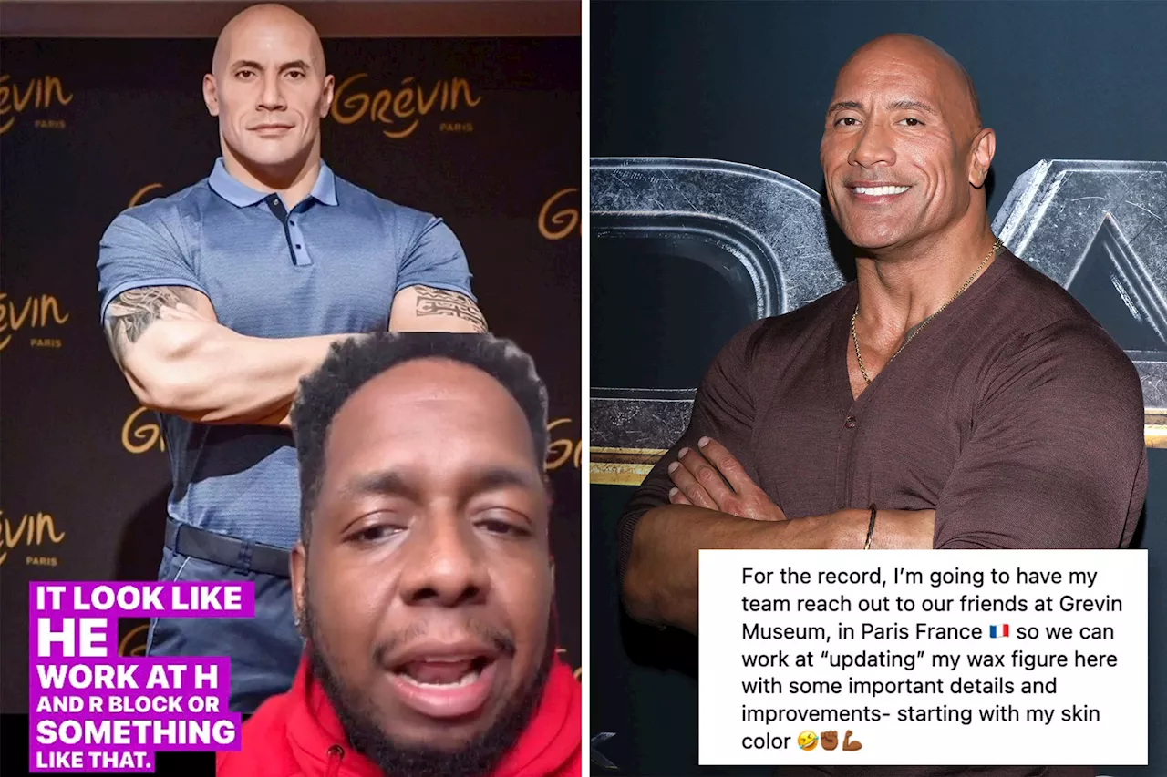 Dwayne Johnson demands new wax figure to be updated: 'Starting with my skin color'