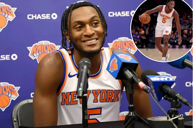 Knicks' Immanuel Quickley is repping the Alexis Lafrenière Rangers