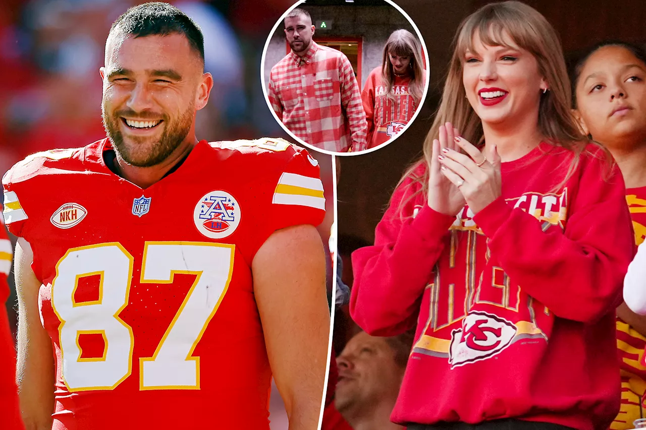 Taylor Swift and Travis Kelce hold hands leaving Chiefs vs. Chargers game, exit in 'getaway' golf cart