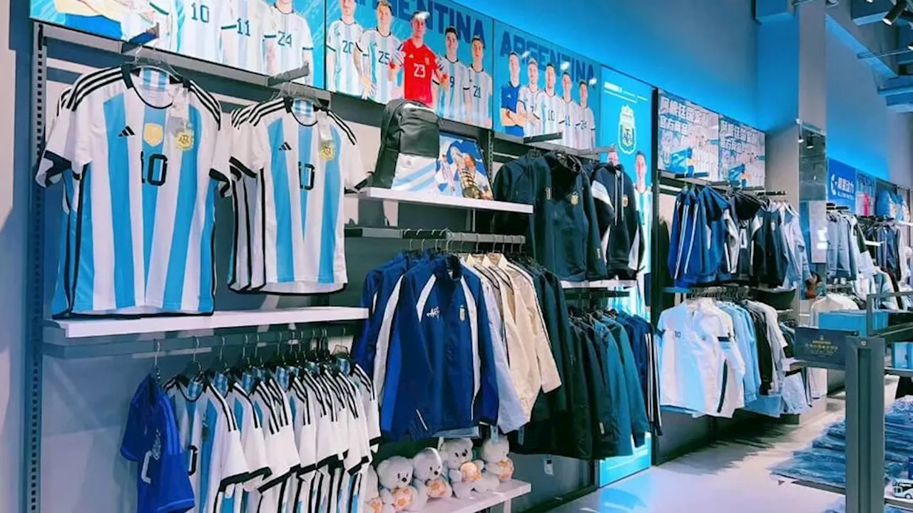 Así es la nueva tienda oficial de la selección argentina que la AFA inauguró en China