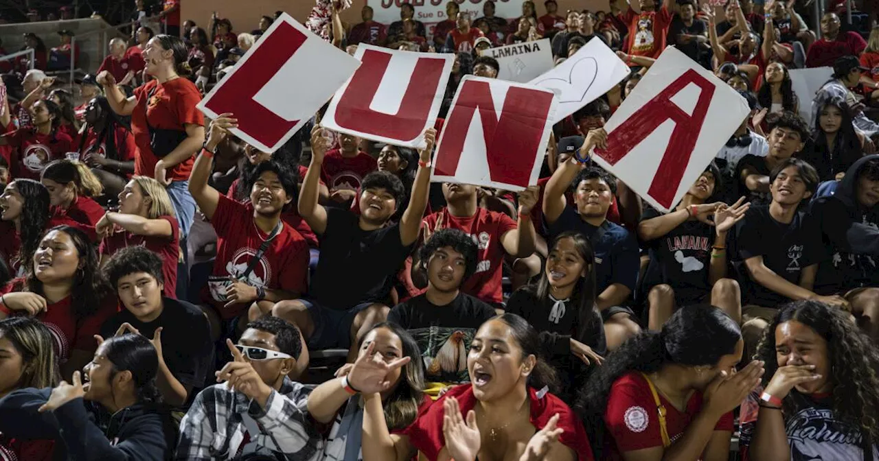 Football provides a homecoming and hope in Lahaina, where thousands of homes are gone after wildfire