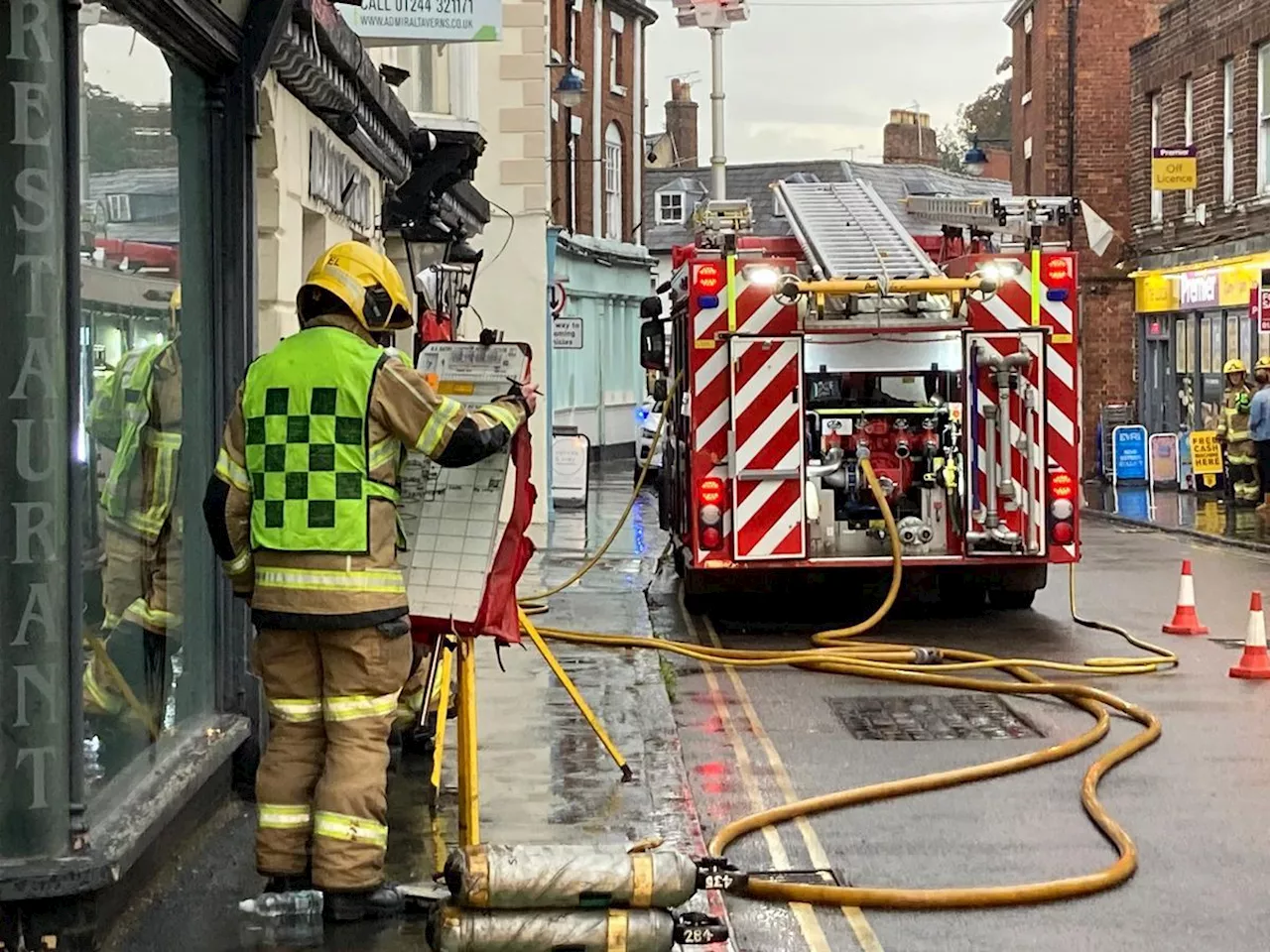 Fire crews scrambled to closed Ellesmere pub