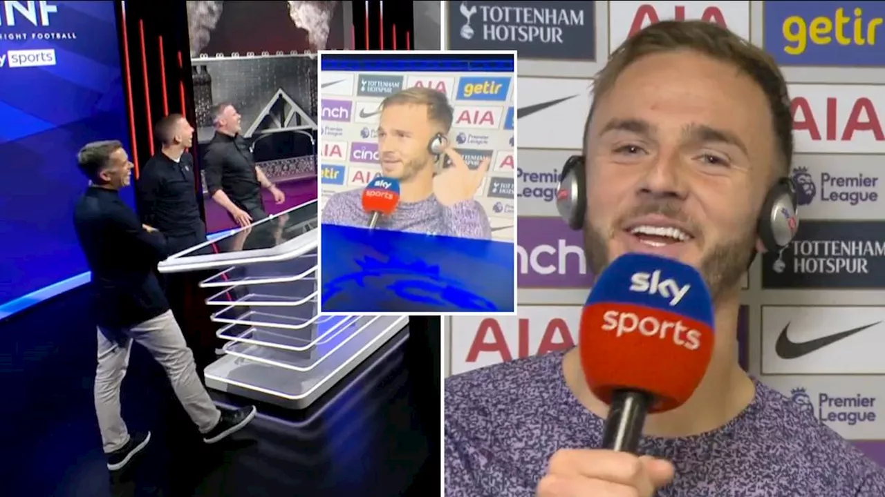 James Maddison asked about a Spurs vs Liverpool replay by Jamie Carragher