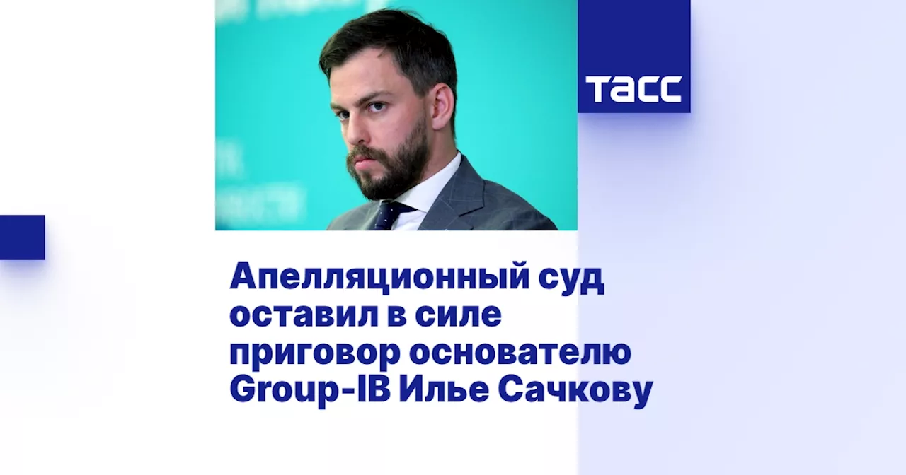 Апелляционный суд оставил в силе приговор основателю Grouр-IB Илье Сачкову