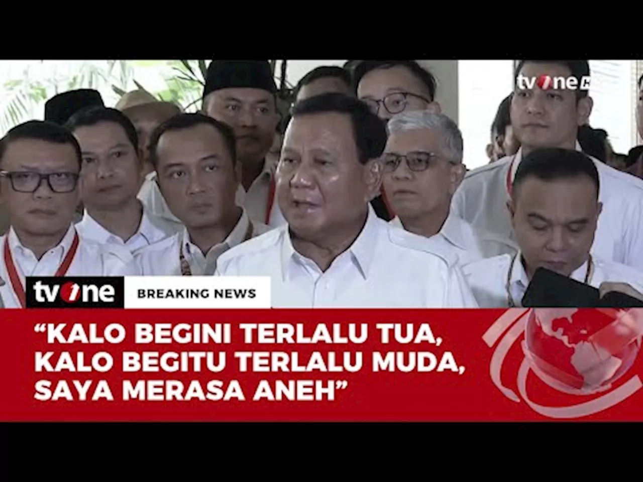 Tanggapi Putusan MK Tolak Batas Usia Maksimal 70 Tahun, Prabowo: Kumaha, Ya Kan?