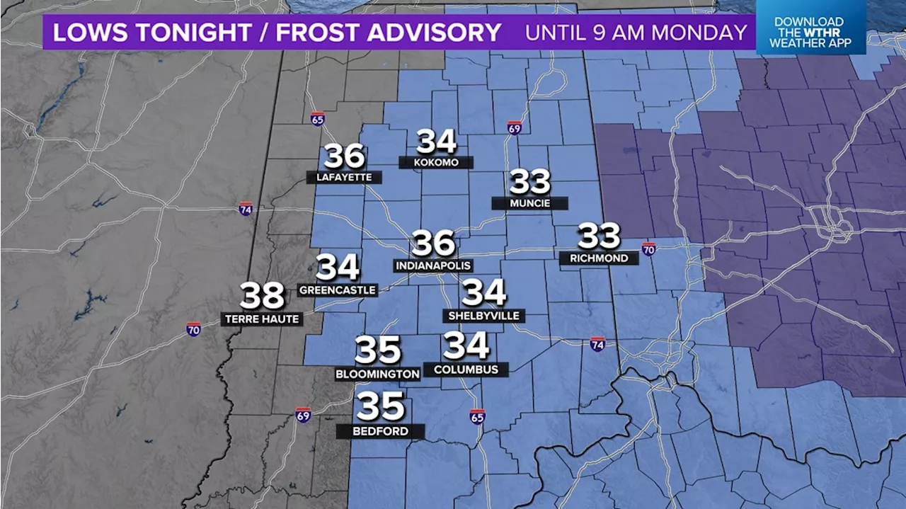 Frosty night for some before a streak of 70s in the 7 day forecast