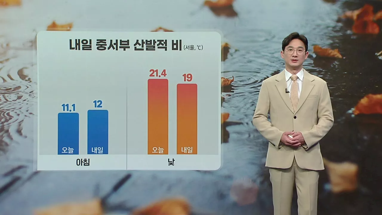 [날씨] 내일 중서부 5~10mm 비... 오전까지 내륙 안개