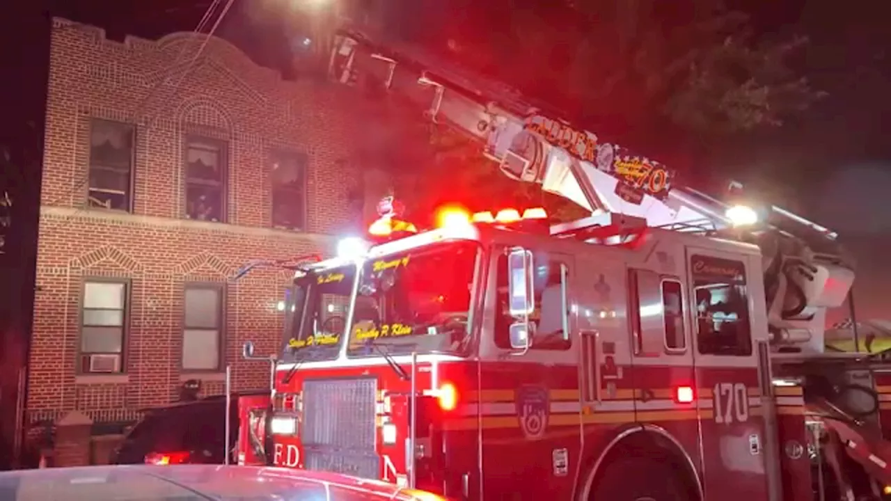 A dozen people injured in fire at an apartment building in Brooklyn