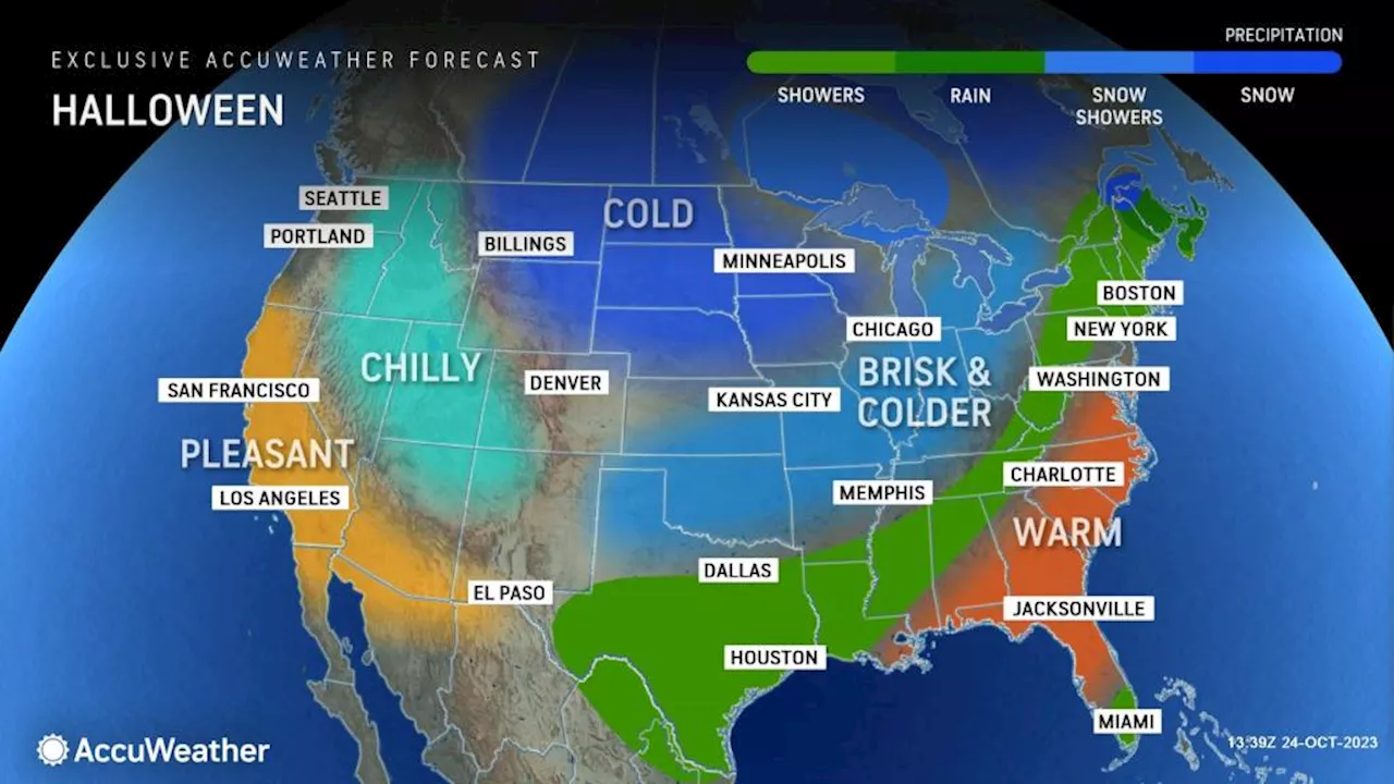 Halloween trick-or-treating forecast: Teeth-chattering chill for some, damp weather for others