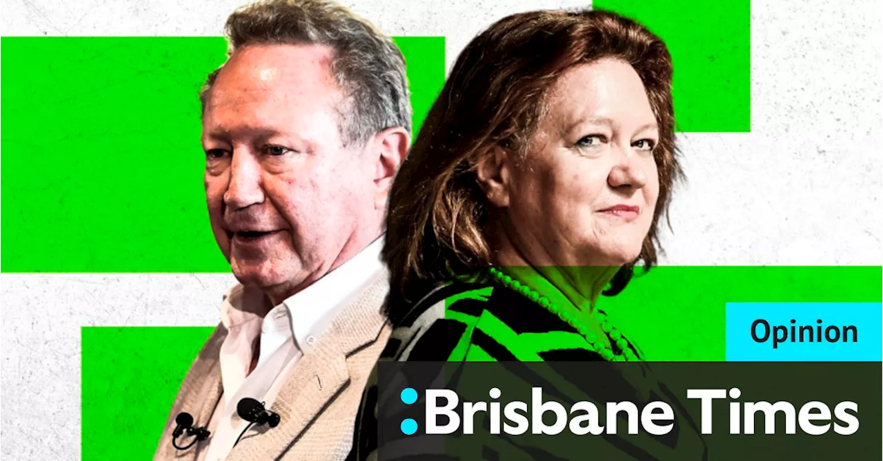 Gina Rinehart and Andrew Forrest battle it out in green energy race