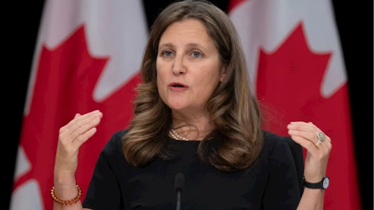 Freeland says feds will strike 'challenging' balance in fall budget update