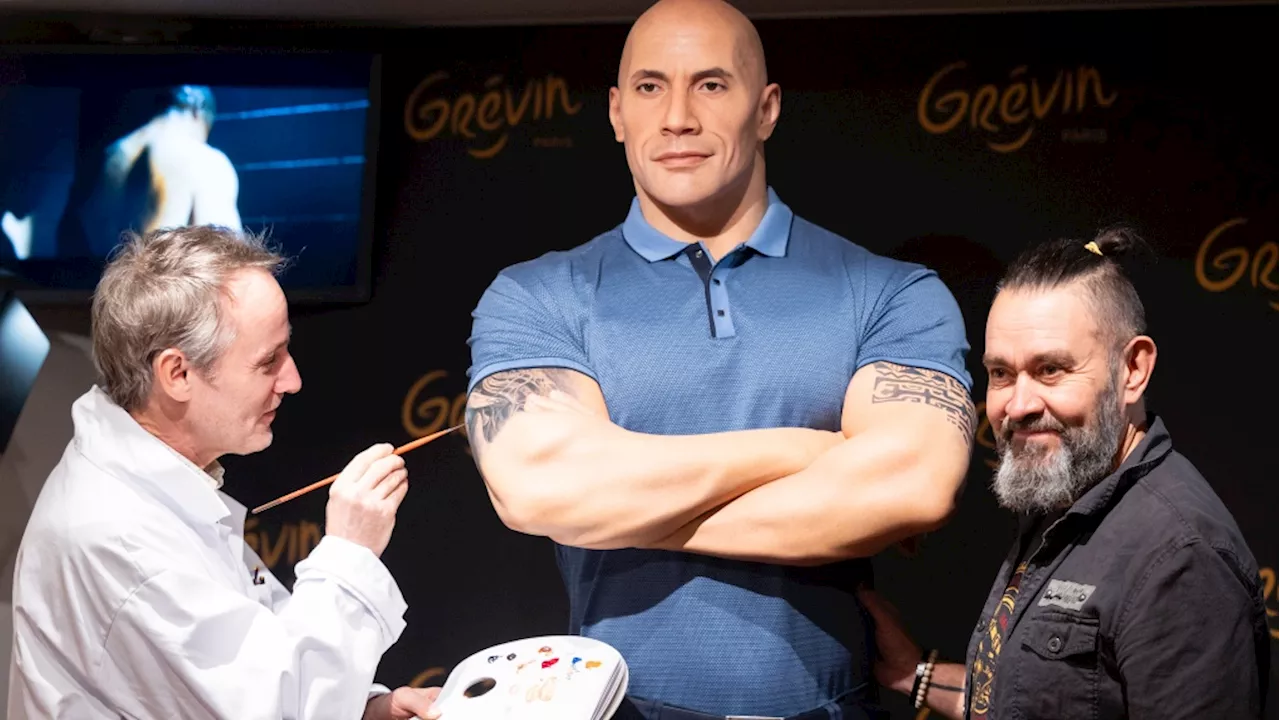 Wax statue of 'The Rock' is fixed, museum says, after skin colour 'improvements' were made