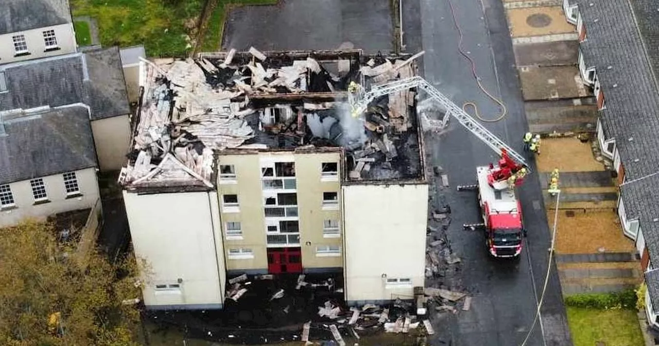 Shocking pictures show burnt out Scots flats after residents evacuated