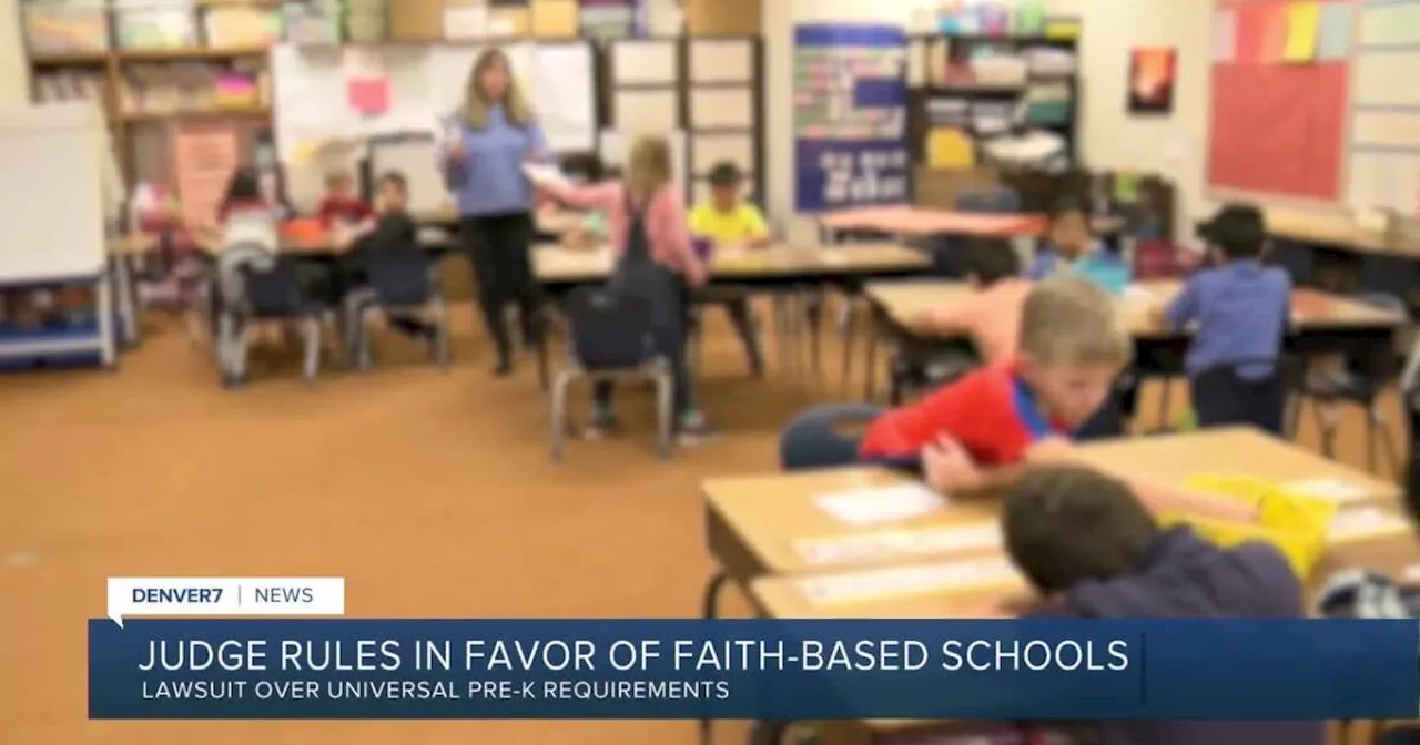 Federal judge rules faith-based schools can participate in Colorado’s UPK without changing religious policies