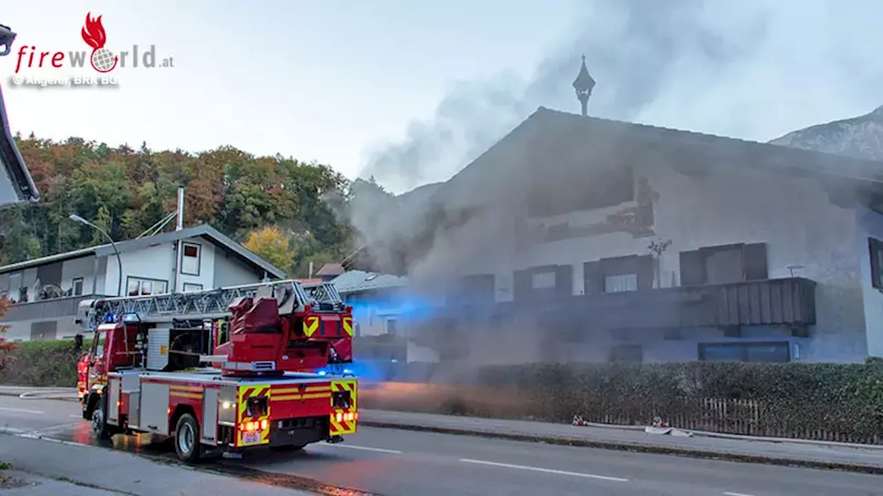 Bayern: Starke Rauchentwicklung wegen brennendem Küchengerät in Wohngebäude in Bad Reichenhall