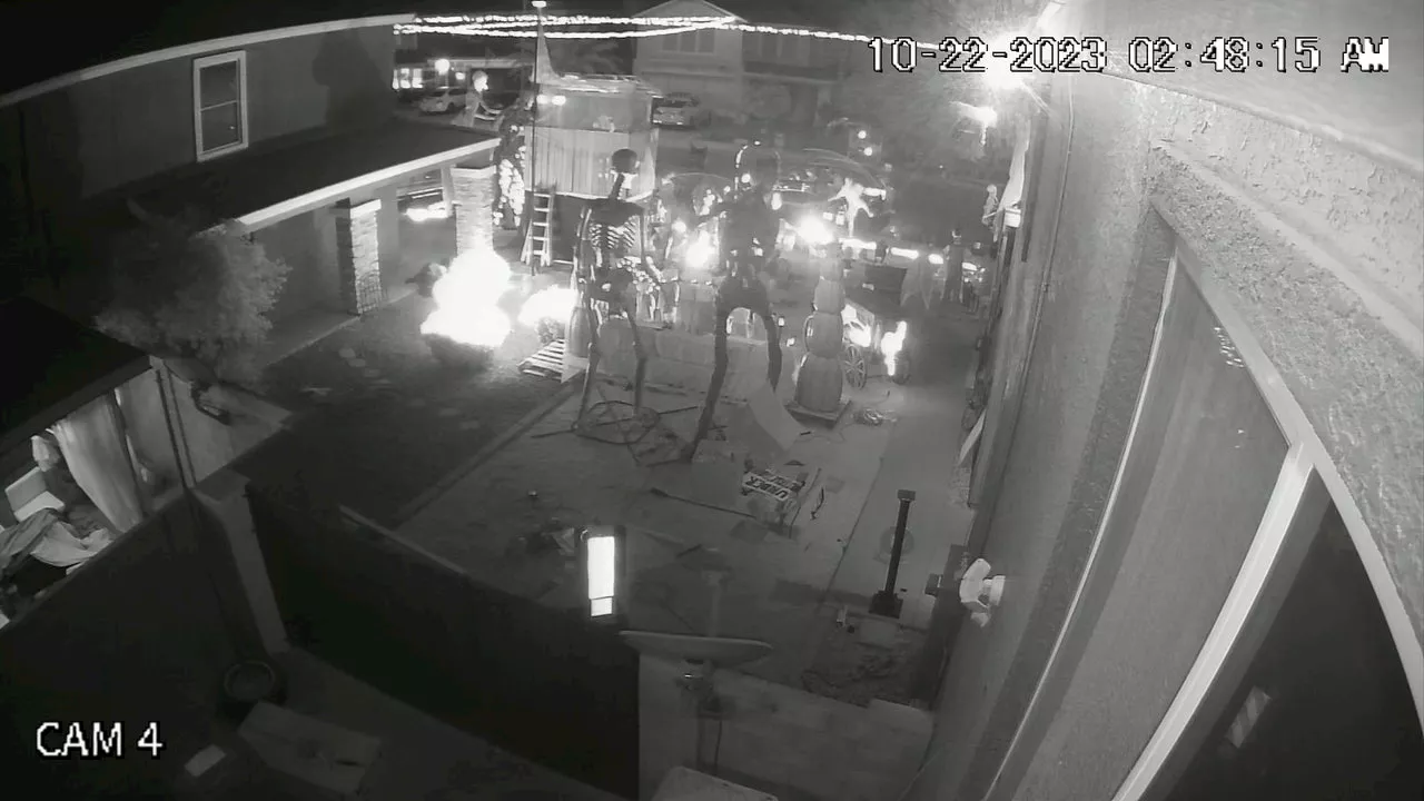 Halloween decoration thieves in Mesa captured on surveillance footage